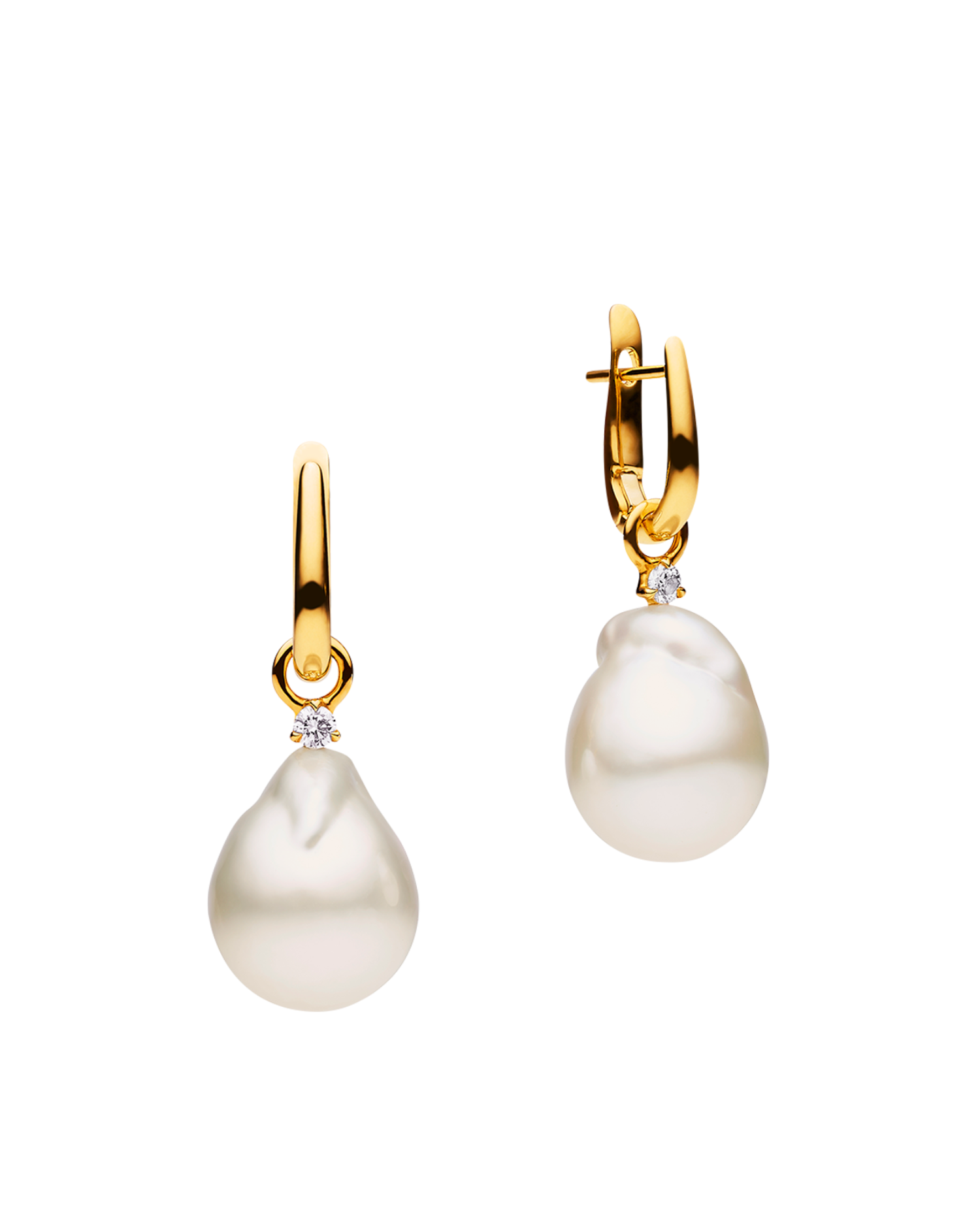 Pearls My Way Earrings in Yellow Gold 12mm Baroque DYPQ12C16E02Y