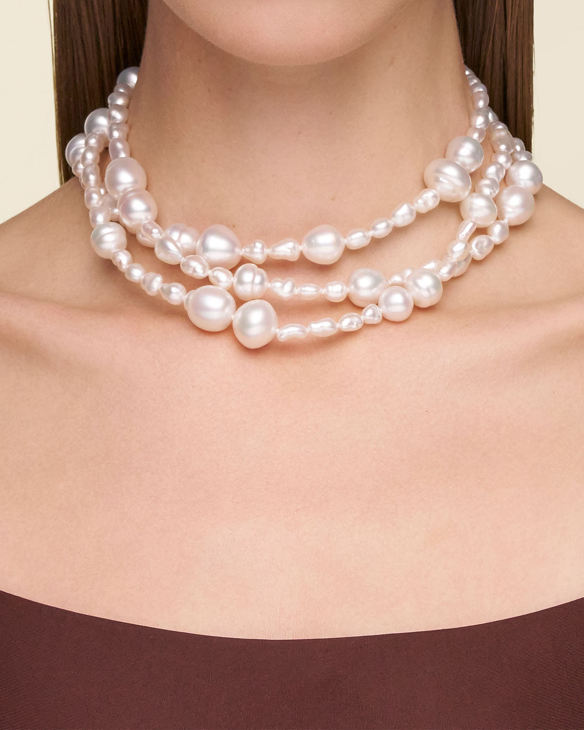 Rhapsody 25 Strand Necklace On Body Srr25mix01