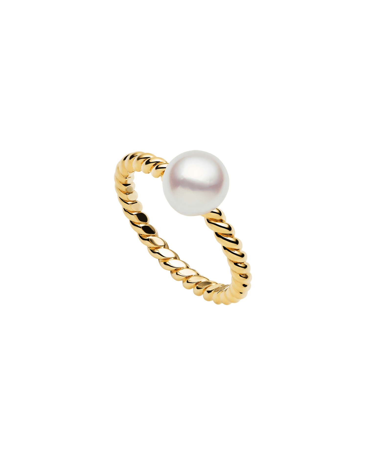 Keshi Pearl Rope Ring | 7mm Keshi Pearl and Yellow Gold 1