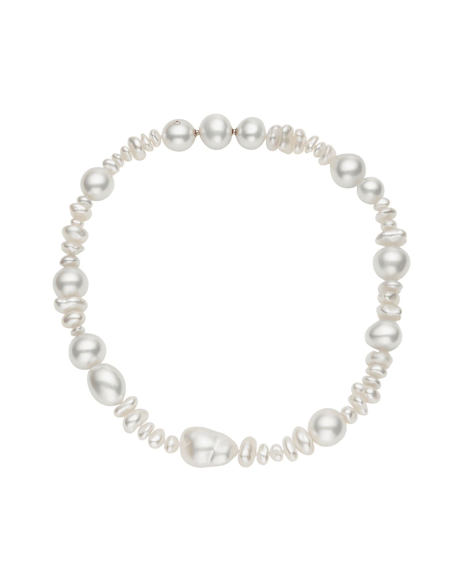 Grande Wild Pearl Strand Necklace | 5-15mm Pearls and Paspaley Signature Diamond 1