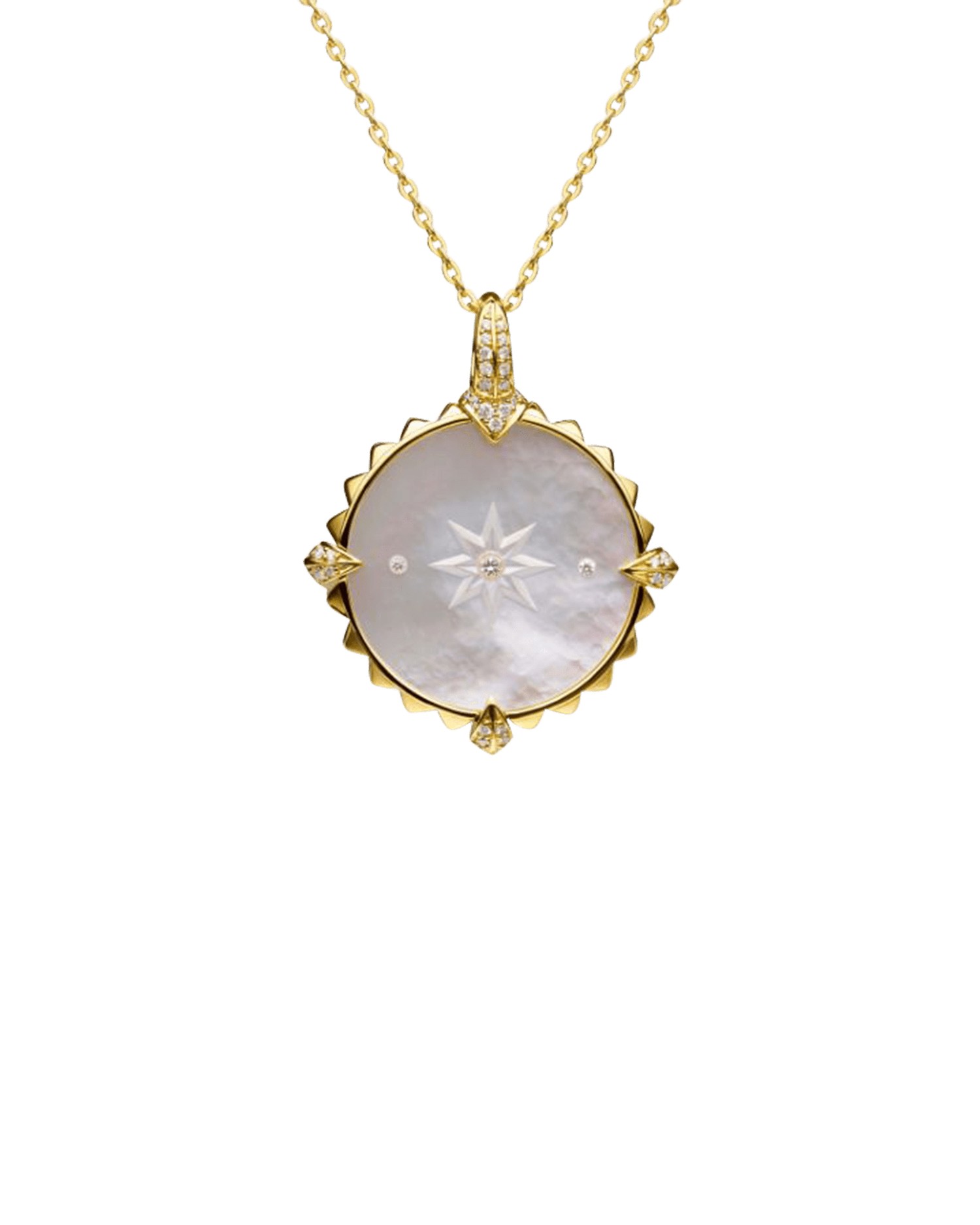Year of the Rabbit Coin Charm | Mother of Pearl, Diamonds, and Yellow Gold 2