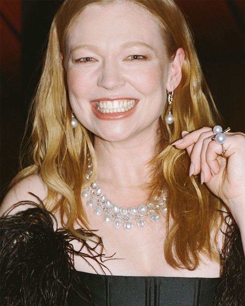 Sarah Snook wears Paspaley at Vogue Forces of Fashion Summer Ball.