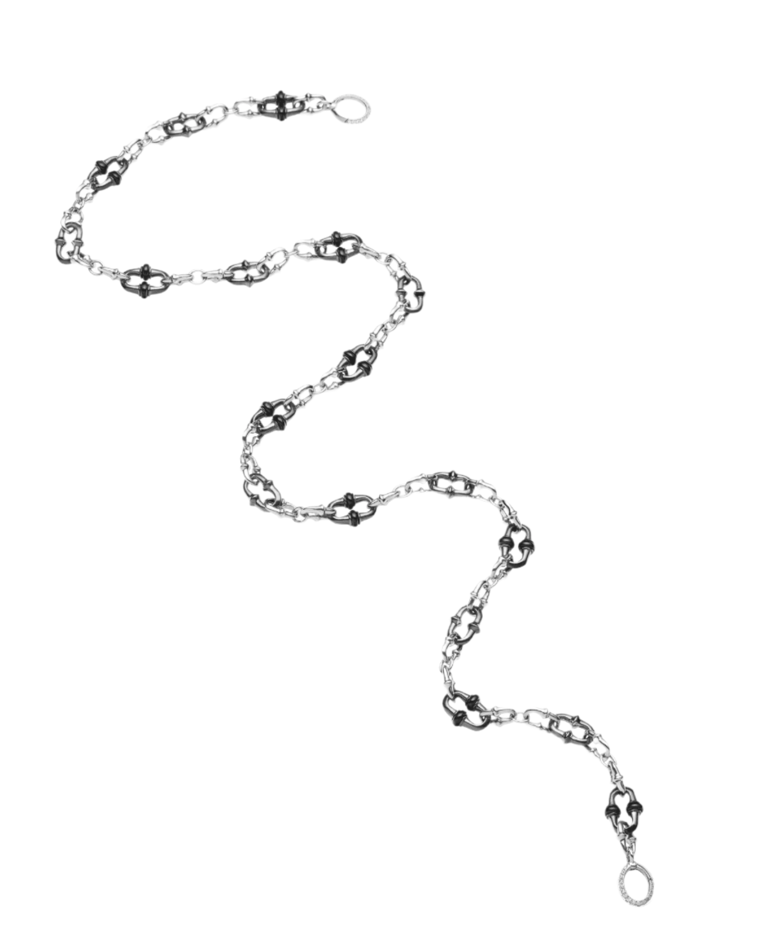 Black Spinel Dive Chain Necklace D24C65W 2