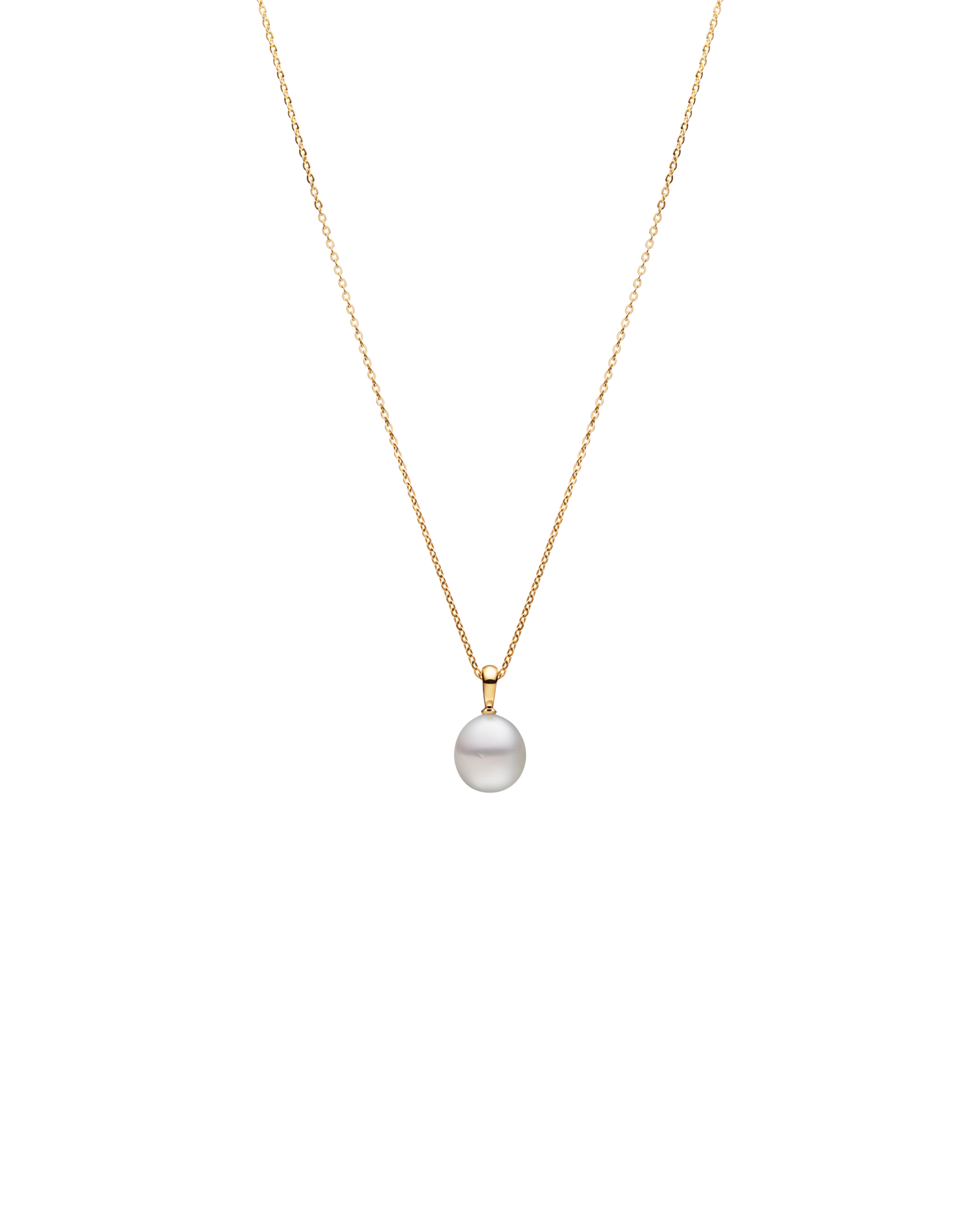 Classic Pearl Necklace | 9mm Pearl and Yellow Gold