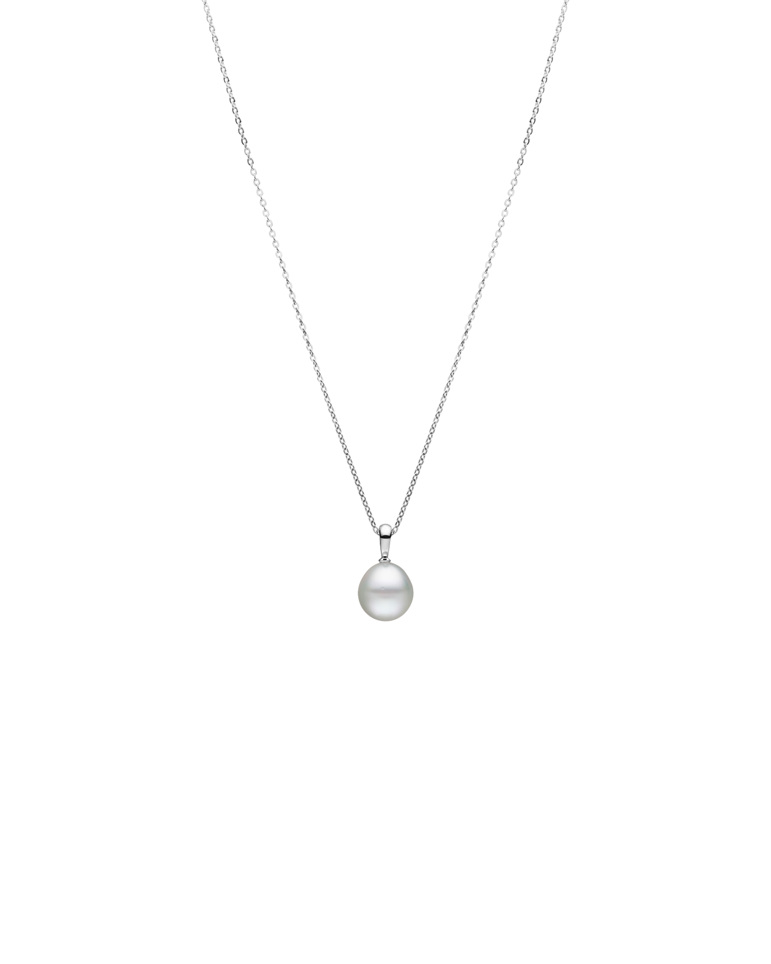 Classic Pearl Necklace | 9mm Pearl and White Gold