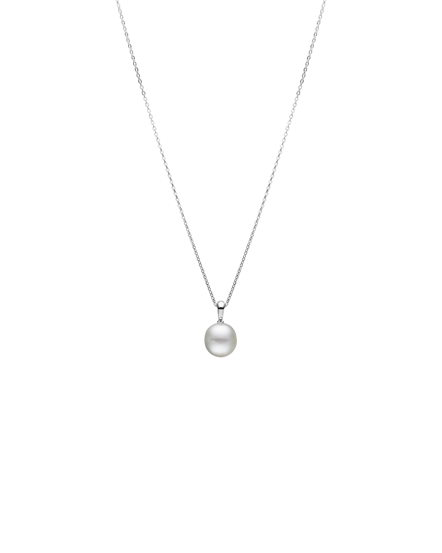Classic Pearl Necklace | 9mm Pearl and White Gold