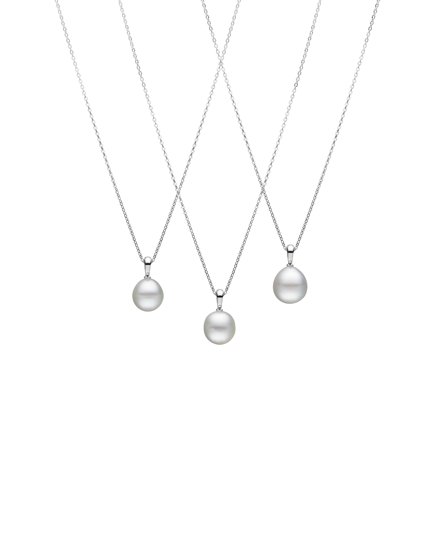 Classic Pearl Necklace | 9mm Pearl and White Gold