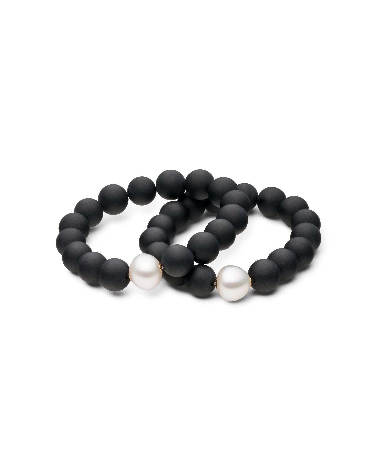 ONYX PEARL BRACELET | 13mm Button Pearl and Onyx