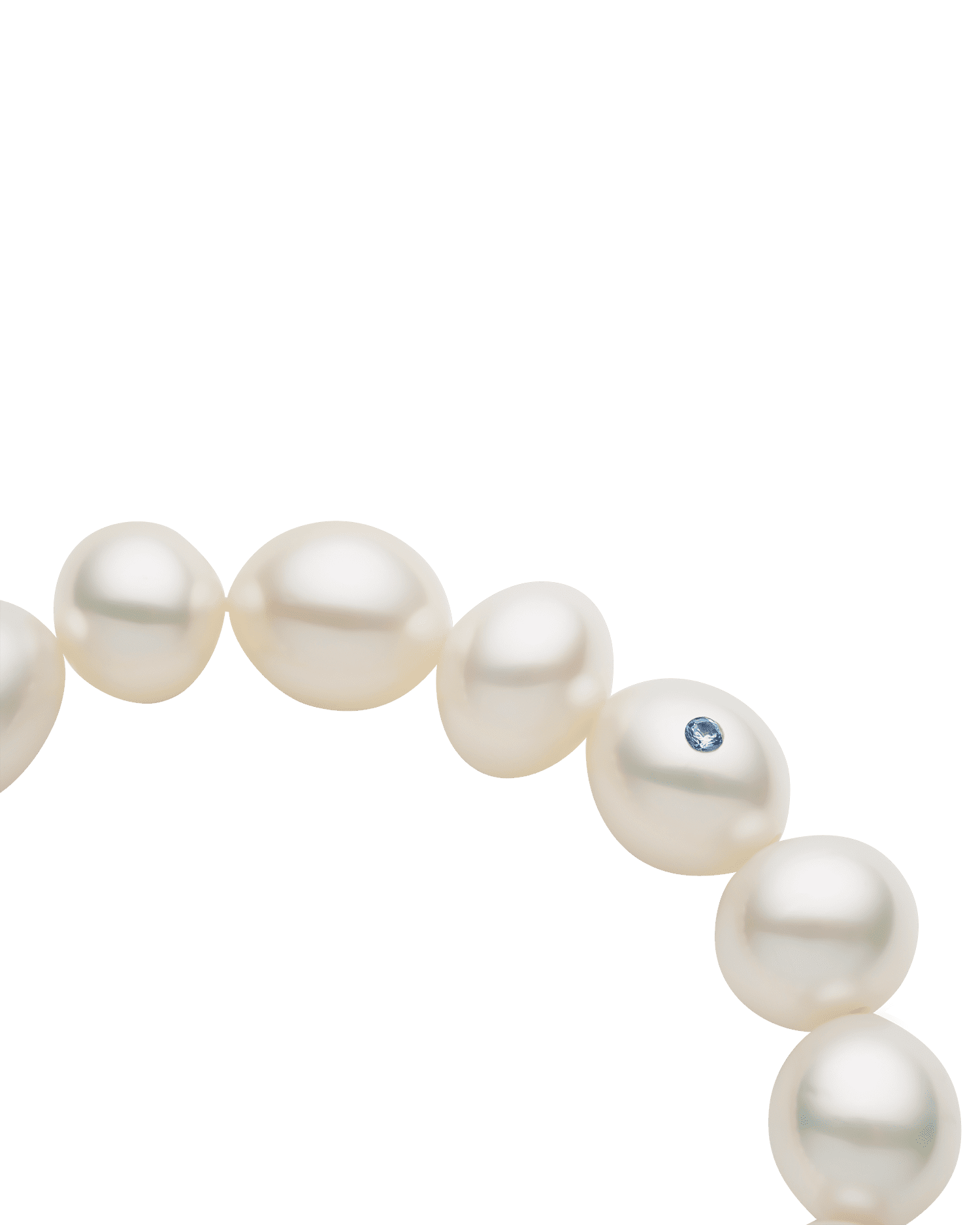 Delfini Blue Pearl Strand Bracelet | 11-12mm Pearls and Blue Sapphire 3