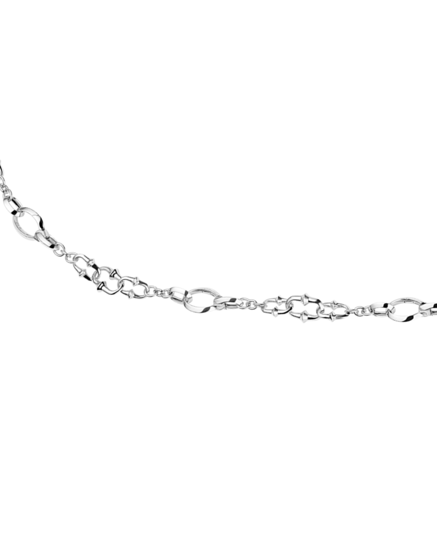 Pearl Charm Necklace | 13mm Oval Pearl, Diamonds, and White Gold