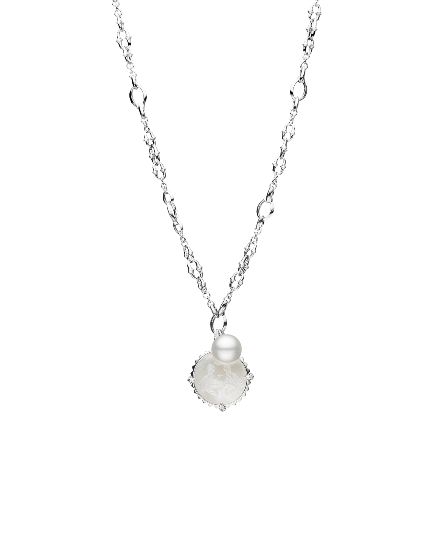 Dive Chain Necklace White Gold D21N01W