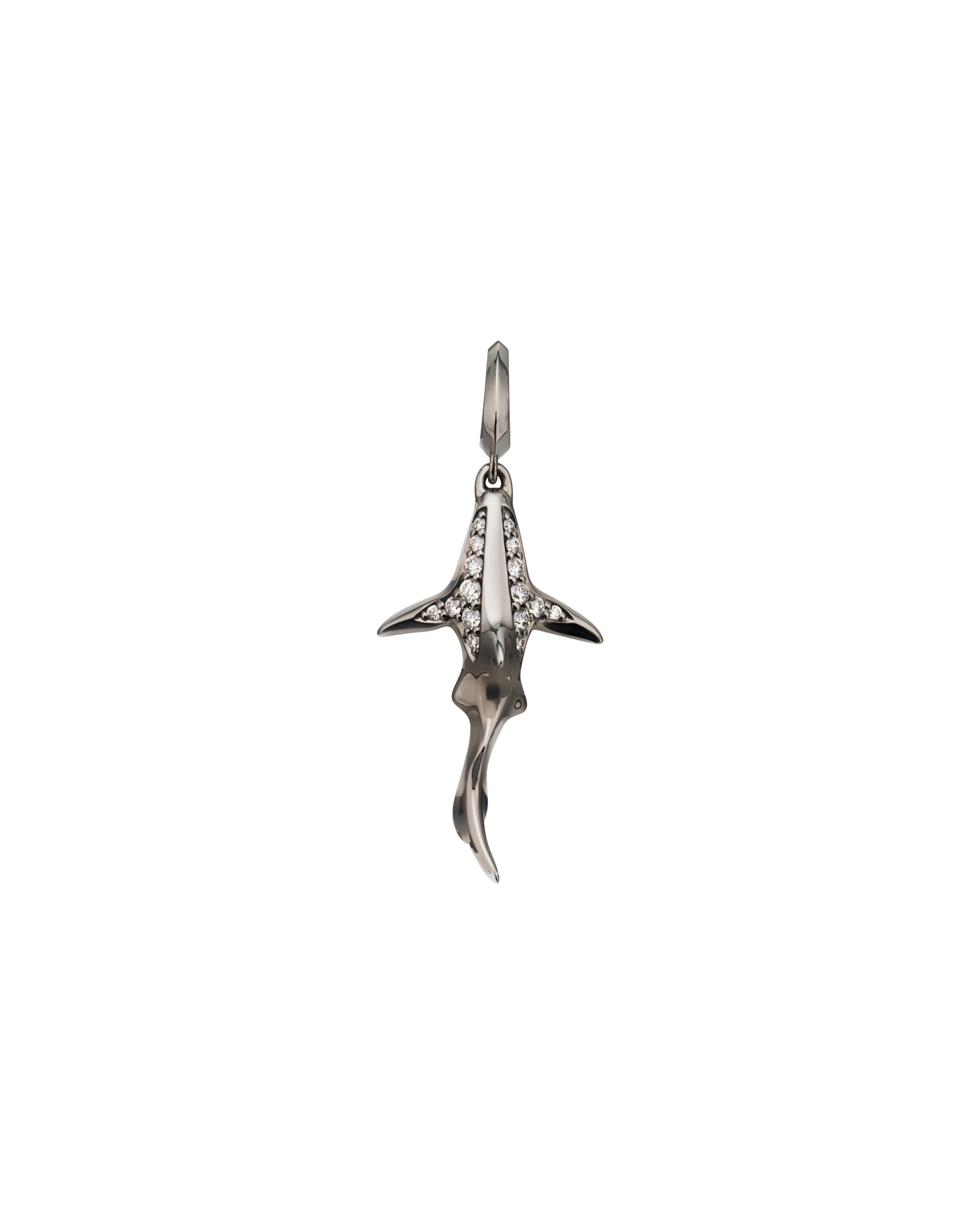 Shark Pendant | Diamond, Palladium, and White Gold