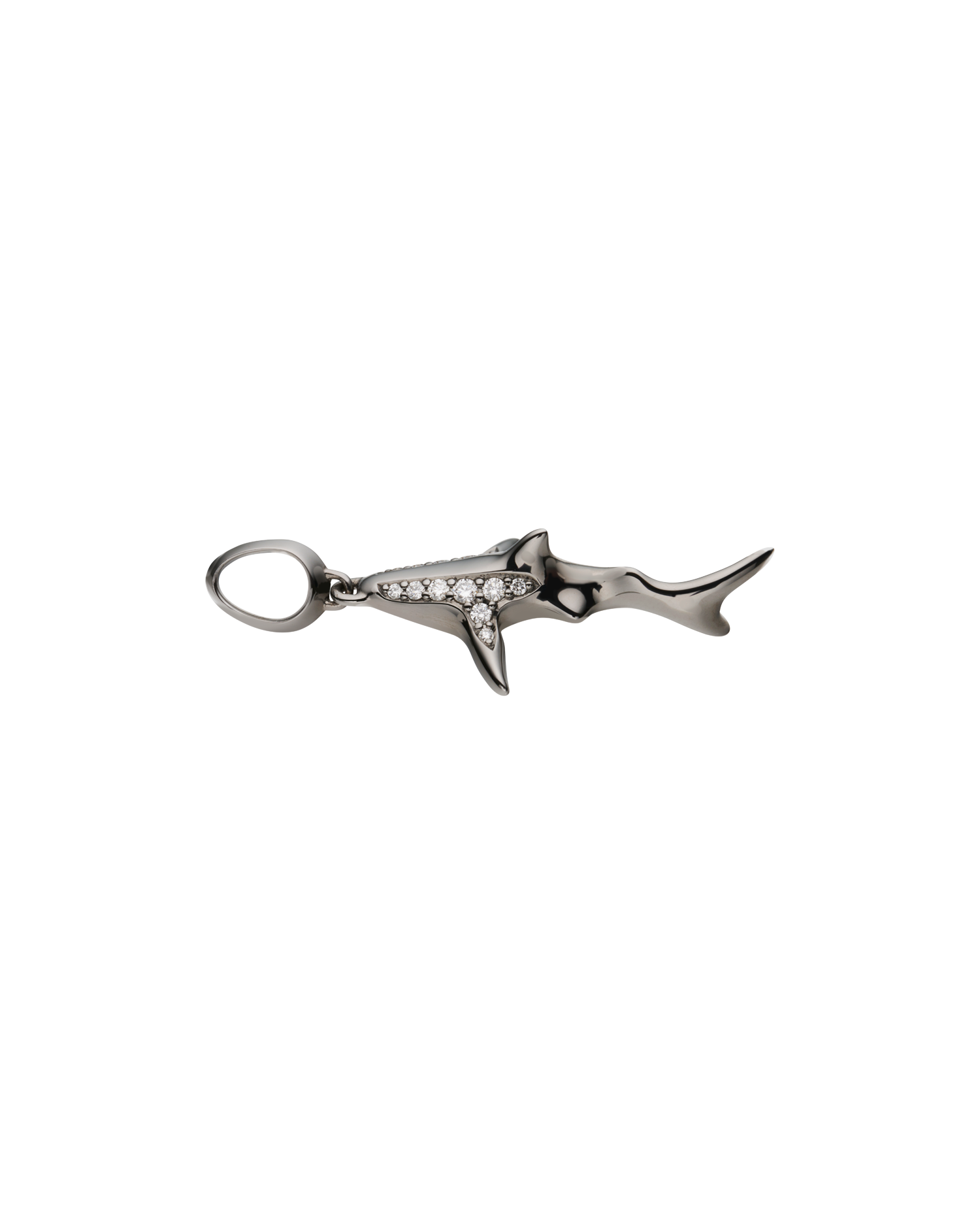 Shark Pendant | Diamond, Palladium, and White Gold
