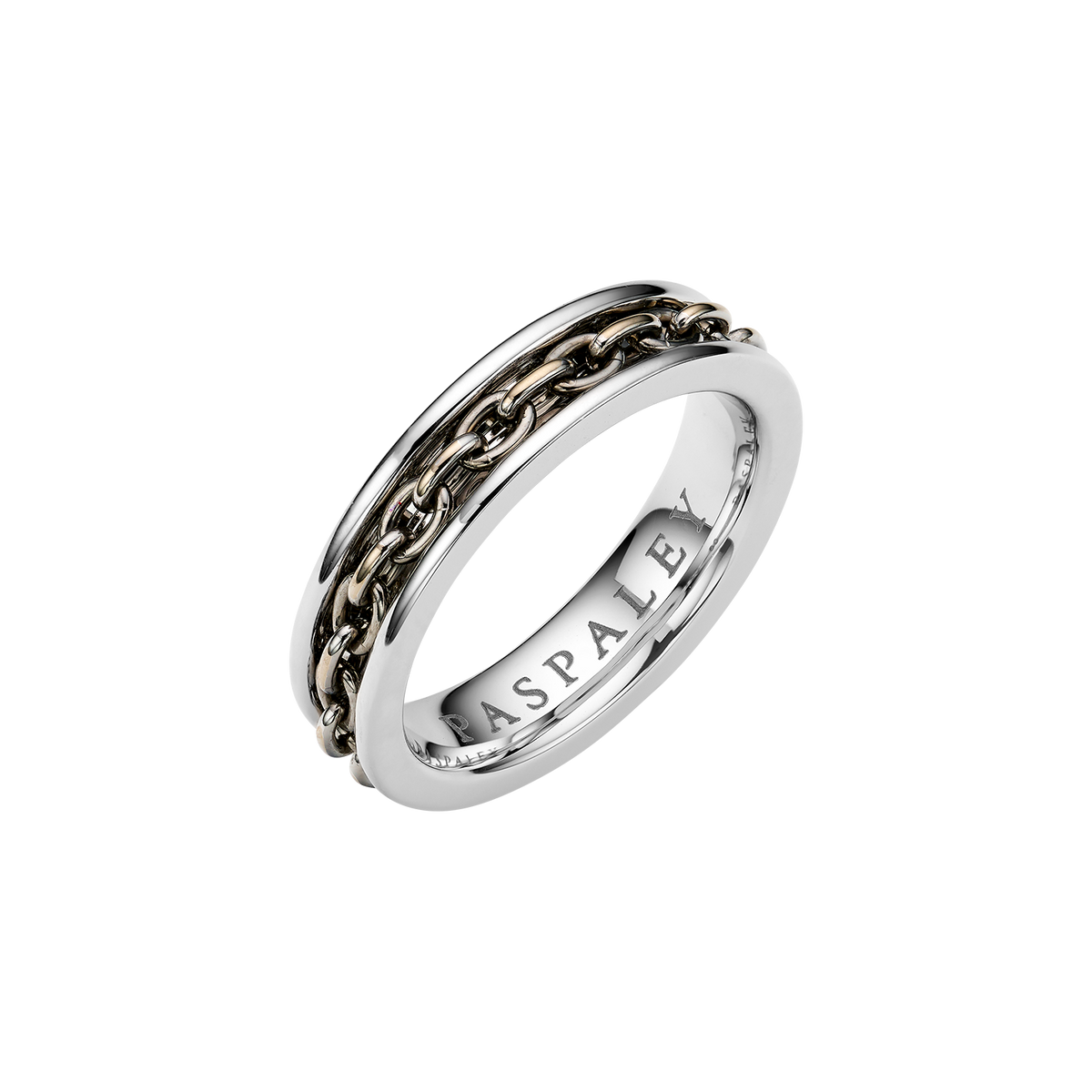 Chain Ring | White Gold with Ruthenium