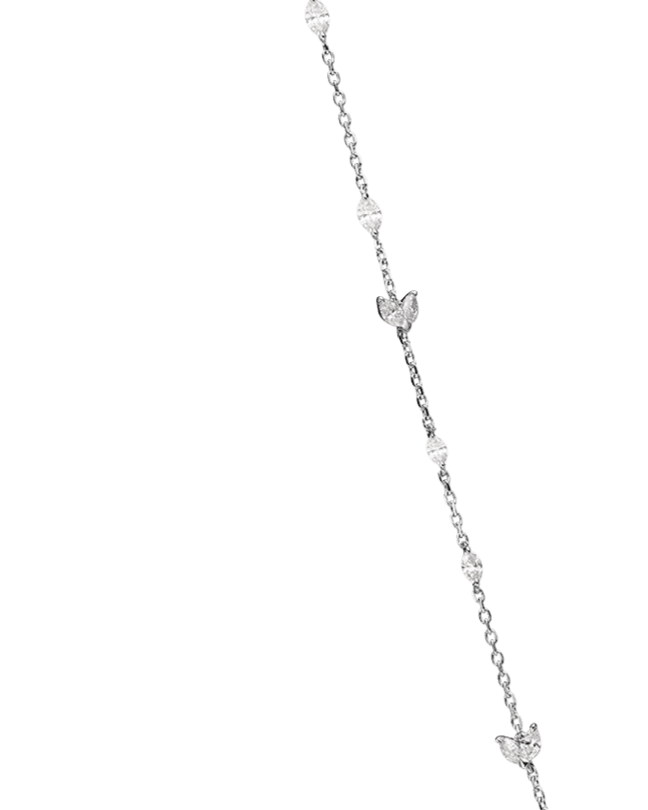 Full Moon Pearl Necklace | 15mm Round Pearl, Diamonds, and White Gold