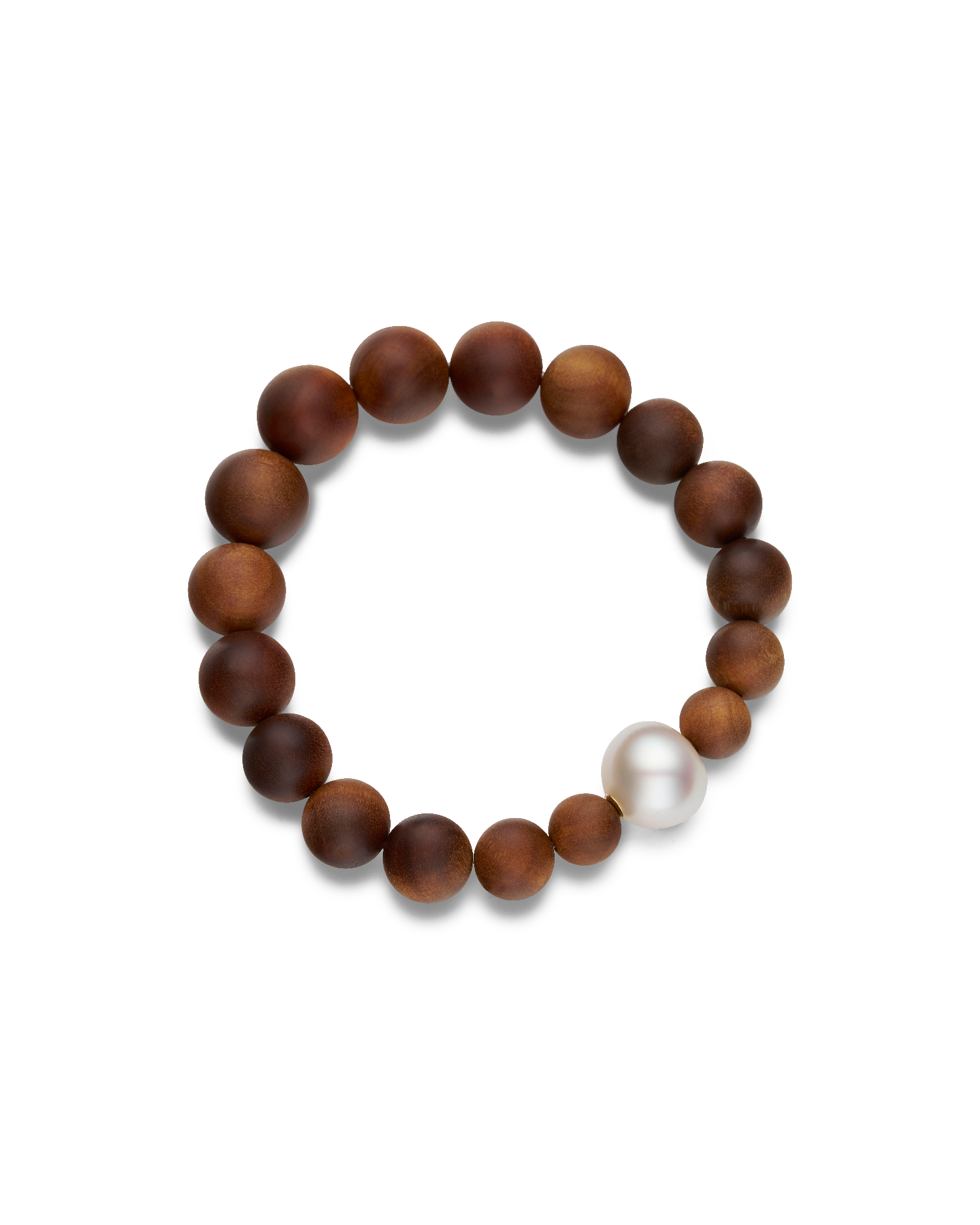 Kimberley Dusk Single Pearl Bracelet | 12-13mm Triangle Australian South Sea Pearl and Dark Sandalwood
