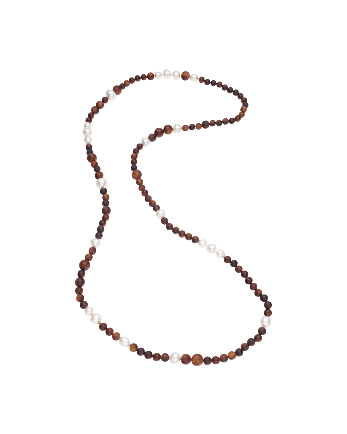 Kimberley Dusk Rope Pearl Necklace | 10-14mm Pearls and Dark Sandalwoo