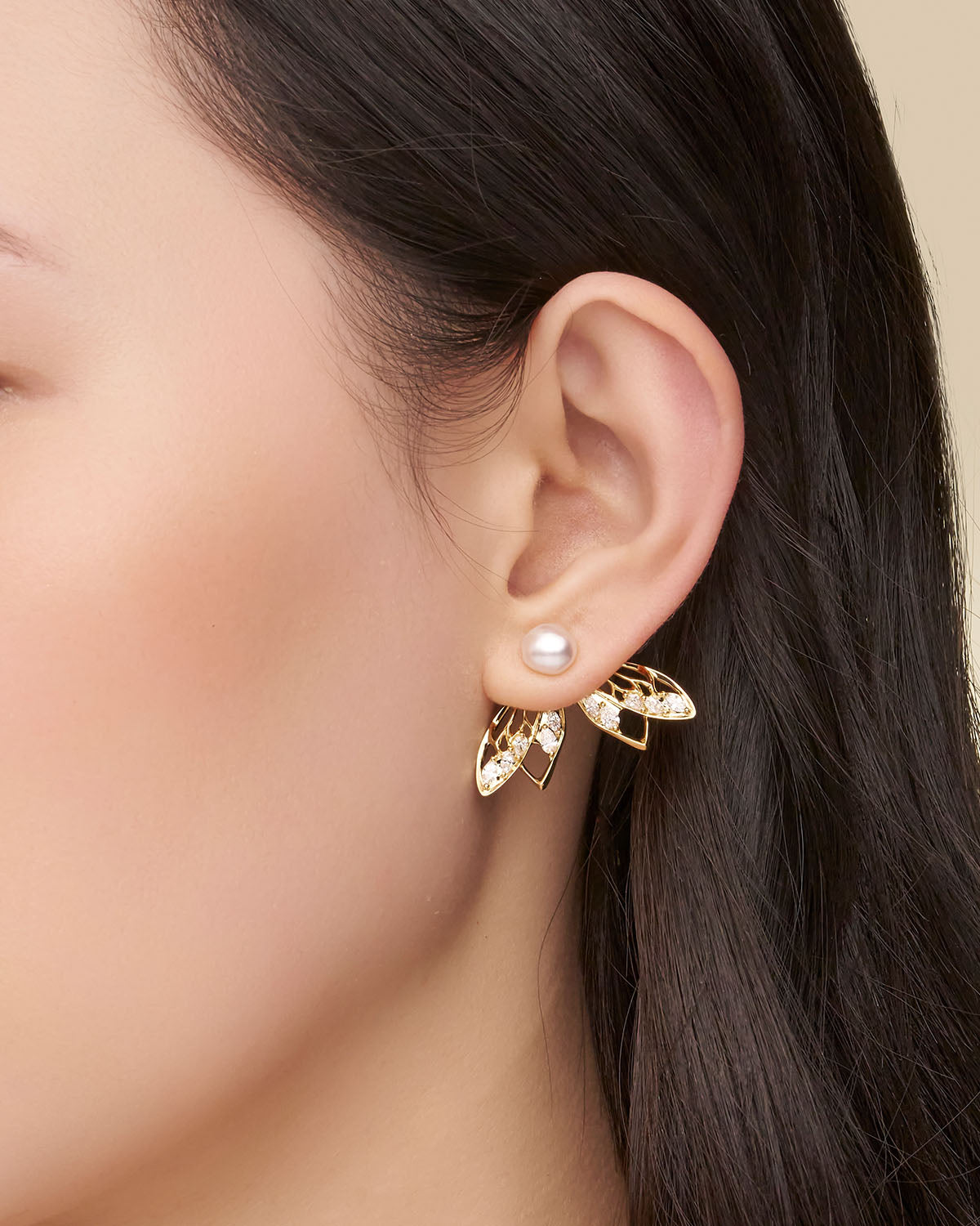 Lacewing Cicada Stud Enhancers YG On Body DG25AE02YKQ08 G25AE02Y C00E40YKQ08