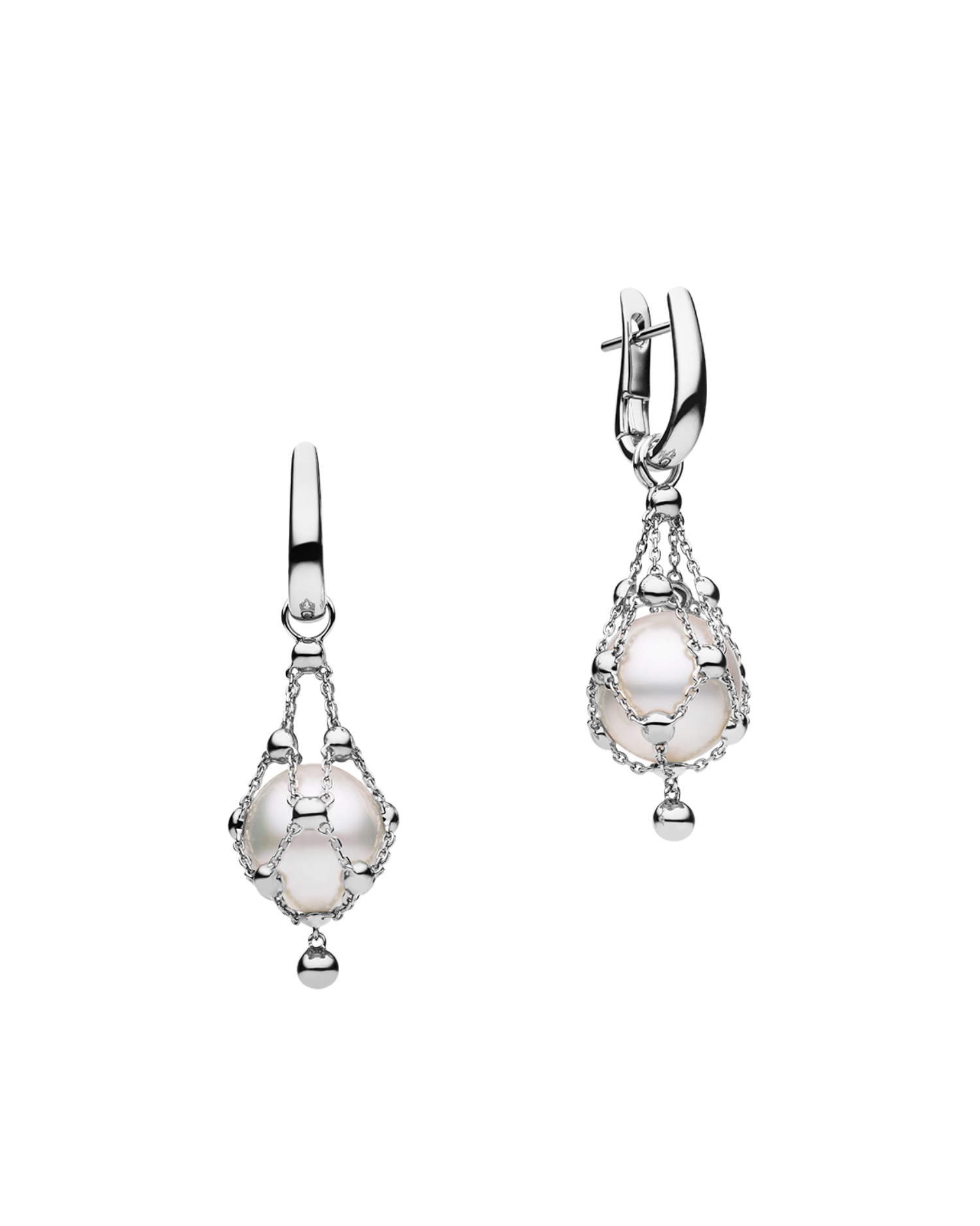 Lavalier Pearl Earrings in White Gold DH16E20WPB12 H16E20W + H14Q02PB12