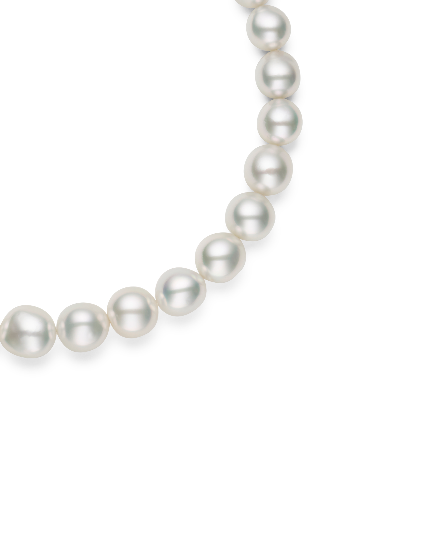 Paspaley Baroque Pearl Choker Strand Necklace | 12-14mm Baroque Pearls and Paspaley Signature Diamond