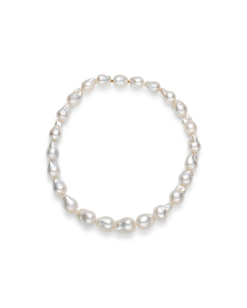 Paspaley Baroque Pearl Strand Necklace | 13-16mm Baroque Pearls and Pa
