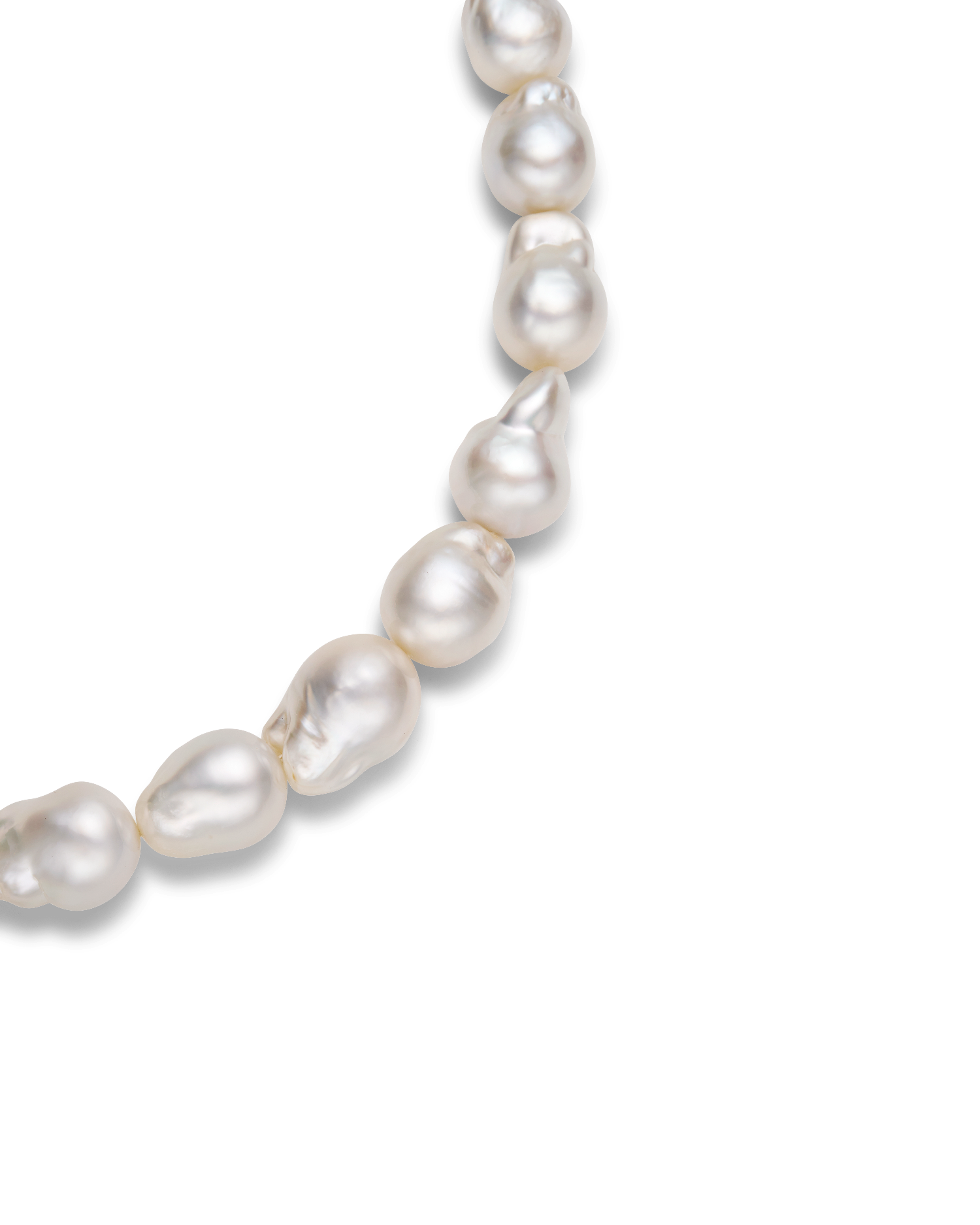 Paspaley Baroque Pearl Strand Necklace | 13-16mm Baroque Pearls and Paspaley Signature Diamond