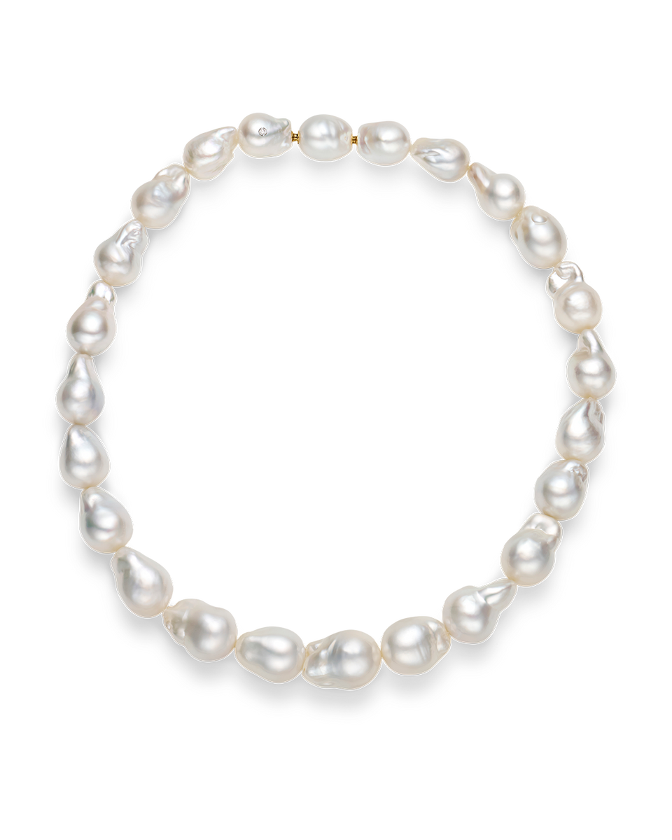アクセサリー oyster baroque pearl necklace Paspaley Baroque Pearl Strand Necklace | 13-16mm Baroque Pearls and Pa