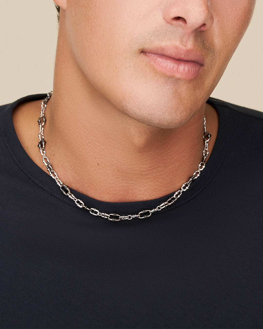 Paspaley Mens Black Spinel Dive Chain Necklace Wg D24c65w 002