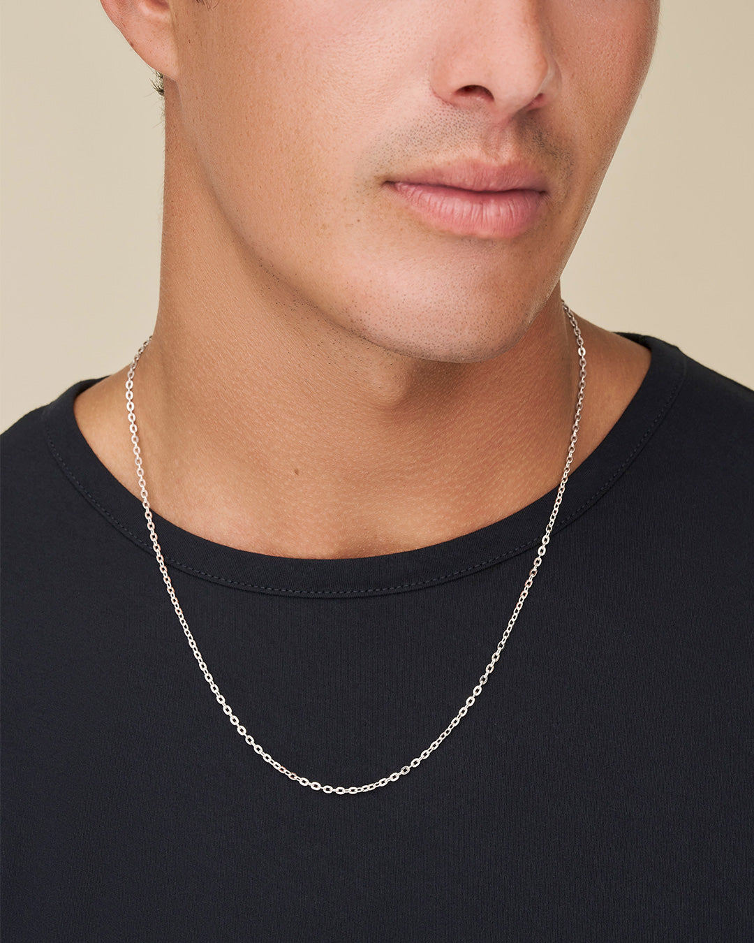 Paspaley Mens Classic Mirror Trace Chain Wg C26c00w2556 001