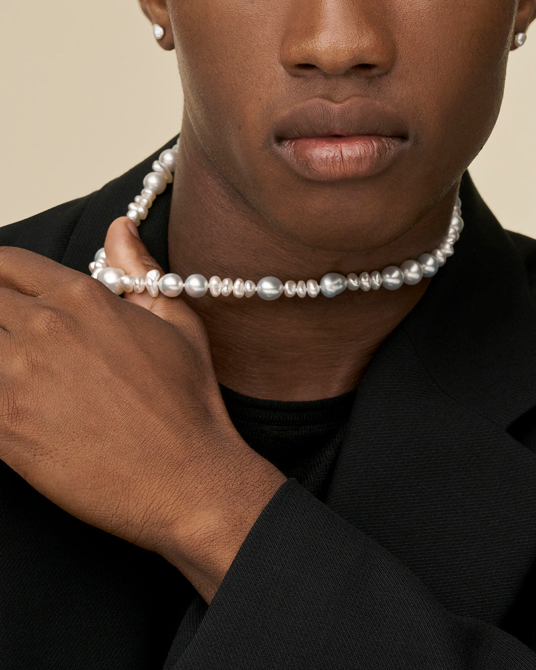 Paspaley Mens Strands Petite Wild Pearl Strand Necklace Sce22mix01 003
