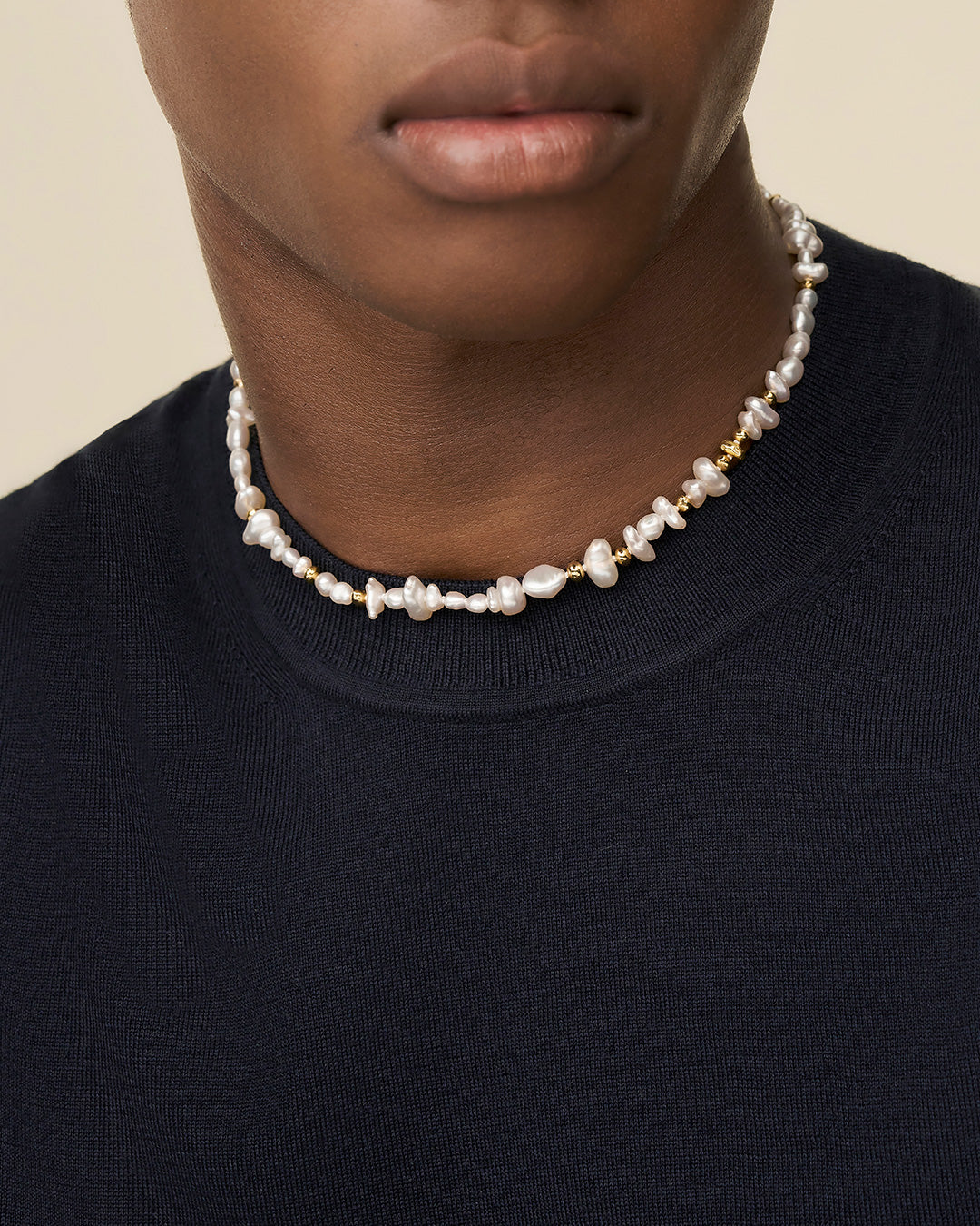 Paspaley Mens Wild Gold Granule Pearl Strand Necklace Sce22kbq02 017