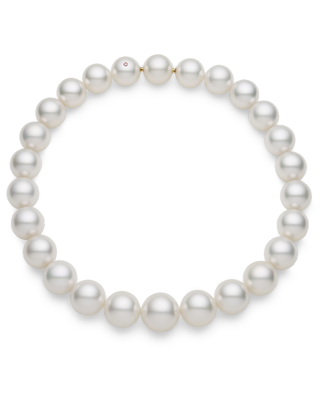 Paspaley Super Strand Pearl Necklace | 17-20mm Round Pearls and Signature Pink Diamond