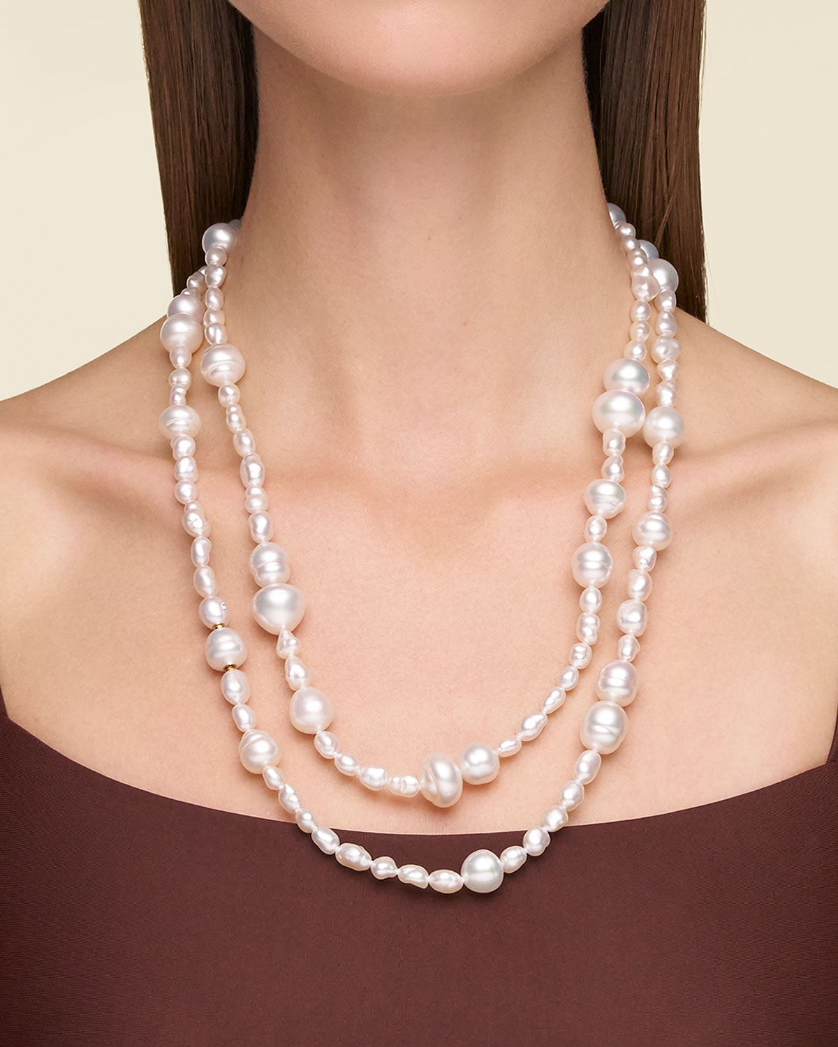 Rhapsody 25 Strand Necklace On Body Srr25mix01