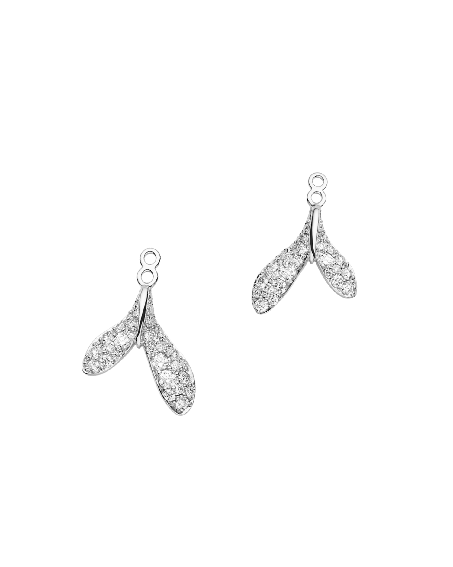 Wildflower Petal Earring Enhancers | Diamonds and White Gold