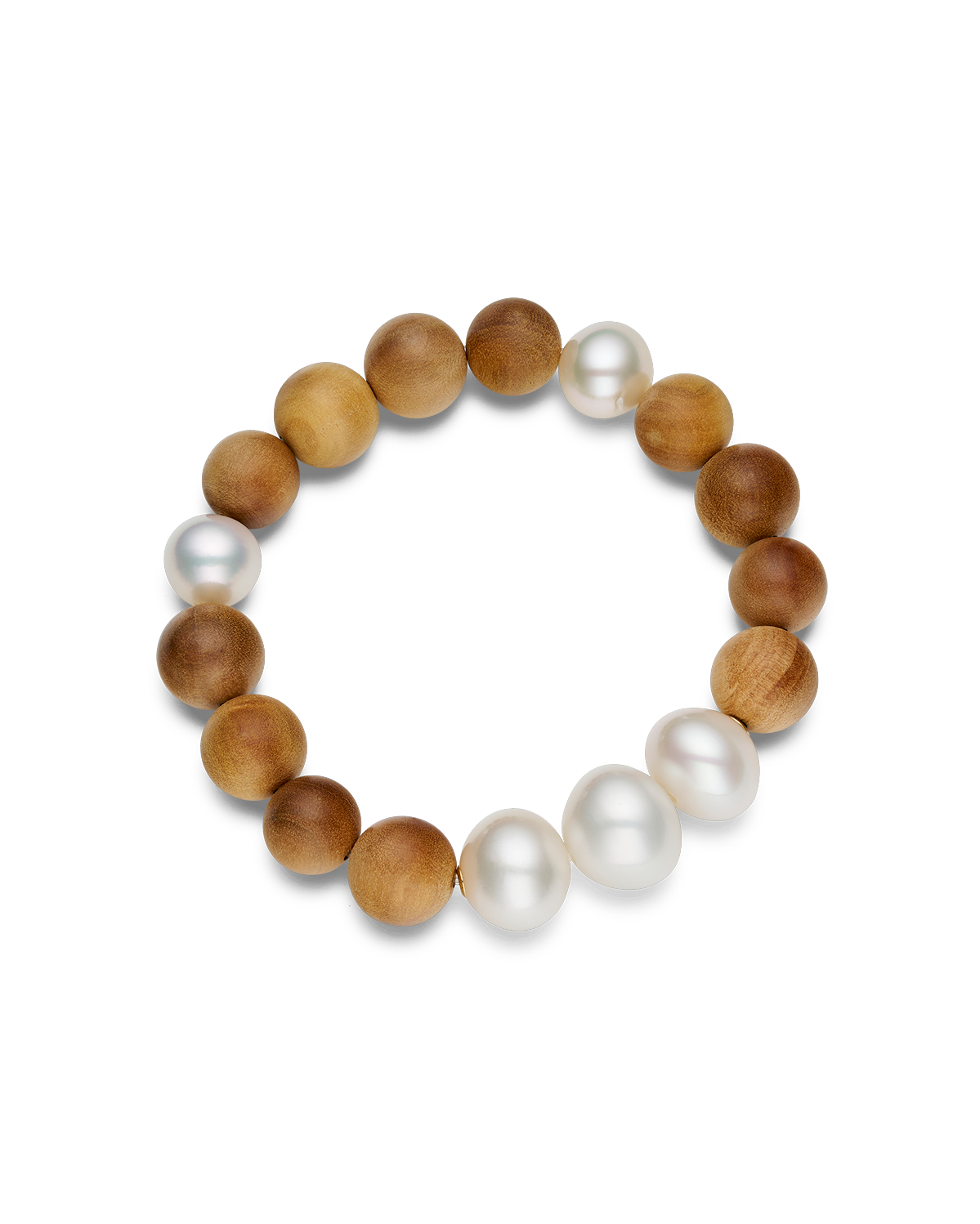 Kimberley Dawn Pearl Bracelet | 11-14mm Pearls and Sandalwood