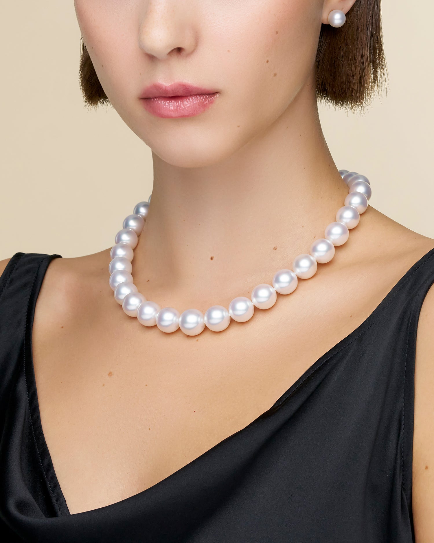 Paspaley Strand Of The Harvest Pearl Necklace | 12-14mm Semi-Round Pearls and Signature Yellow Diamond