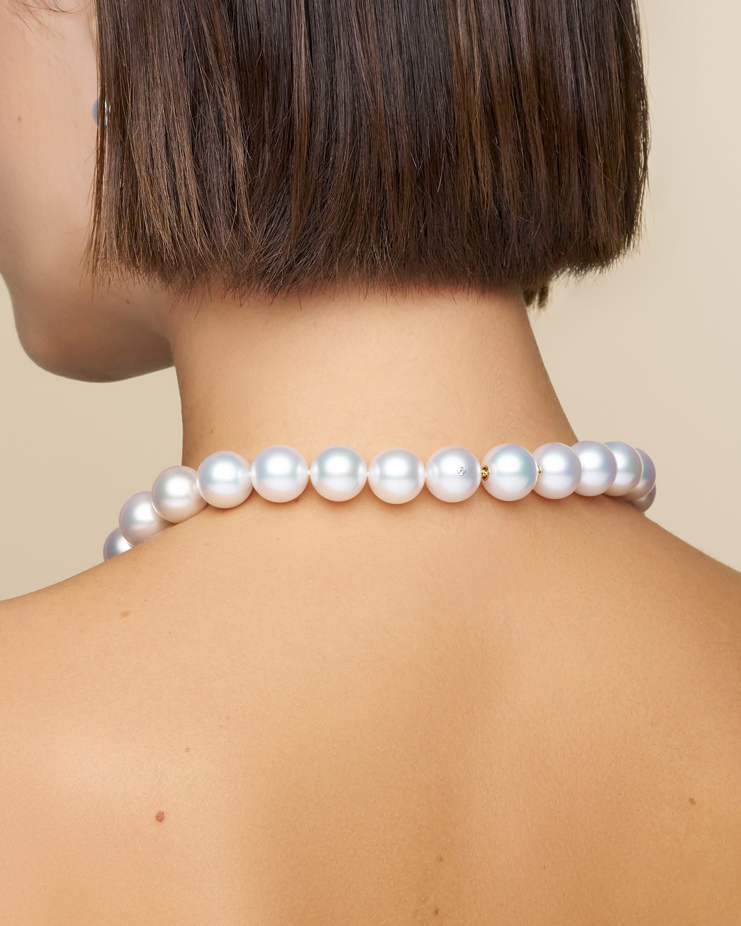 Paspaley Super Strand Pearl Necklace | 15-17mm Round Pearls and Signature Pink Diamond