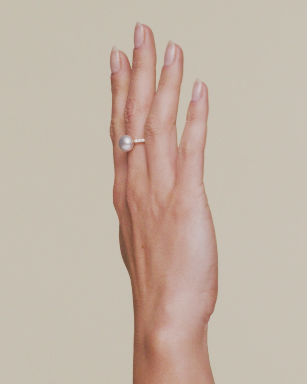 Paspaley Eternity 10mm Keshi Pearl and Diamond Ring Rose Gold On Body DC11R10RKQ10 1
