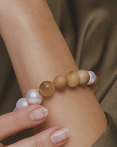 Paspaley Kimberley Dawn Pearl Bracelet On Body CSRB30SMX