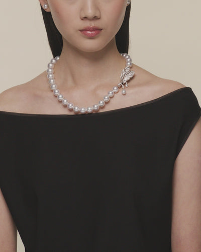 Paspaley Round Pearl Choker Strand Necklace with 12–13mm Round Pearls & Multi-Strand Design SCPR1213077 with E22A22W Clasp