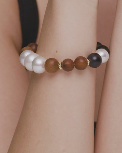 Paspaley Kimberley Golden Dusk Pearl Bracelet On Body CSRB31DMX