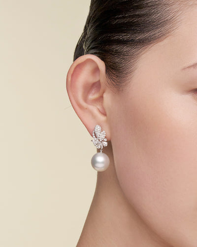 Paspaley Diamond Dragonfly Pearl Earrings On Body X16E06PPR14 Necklace DX16PR161345