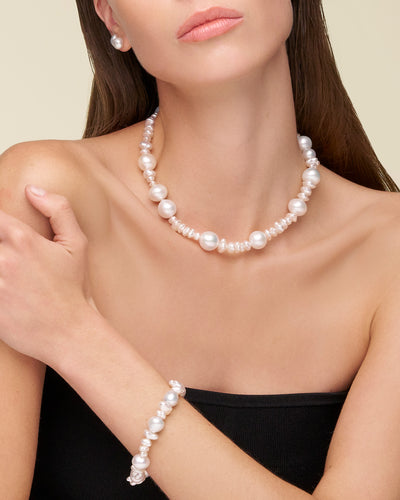 Paspaley Wild Pearl Strand Necklace On Body SCE22MIX03