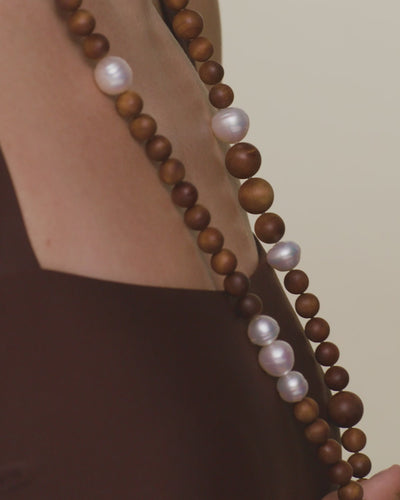 Paspaley Kimberley Dusk Matinee Pearl Necklace On Body CSRM30DMX