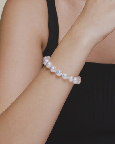 Paspaley Delfini Blue Pearl Strand Bracelet On Body sbdebl001