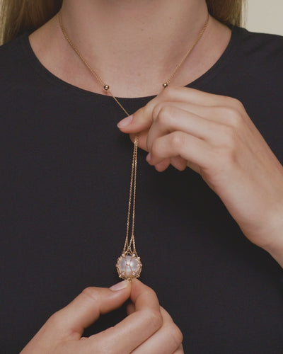 Paspaley Diamond Lavalier Pearl Necklace On Body dh17n17ypb14