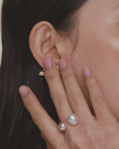 Paspaley BLUSHING CICADA PEARL EARRING ENHANCERS On Body G2